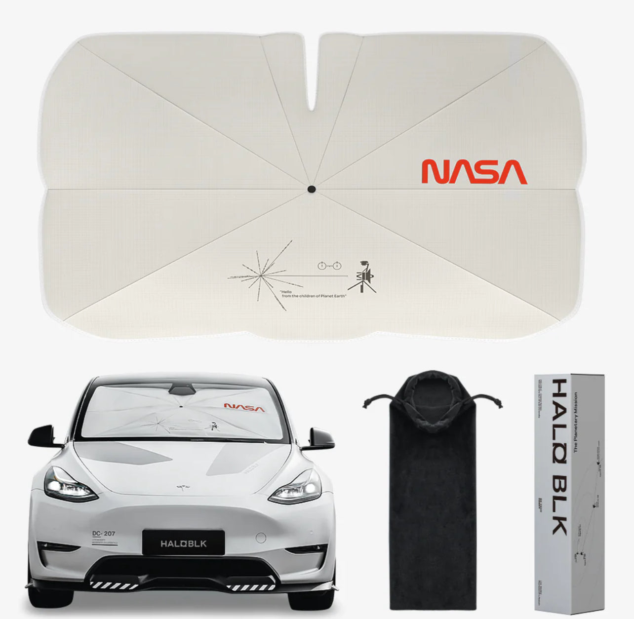 Haloblk Windshield Sun Shade Umbrella-Voyager 2