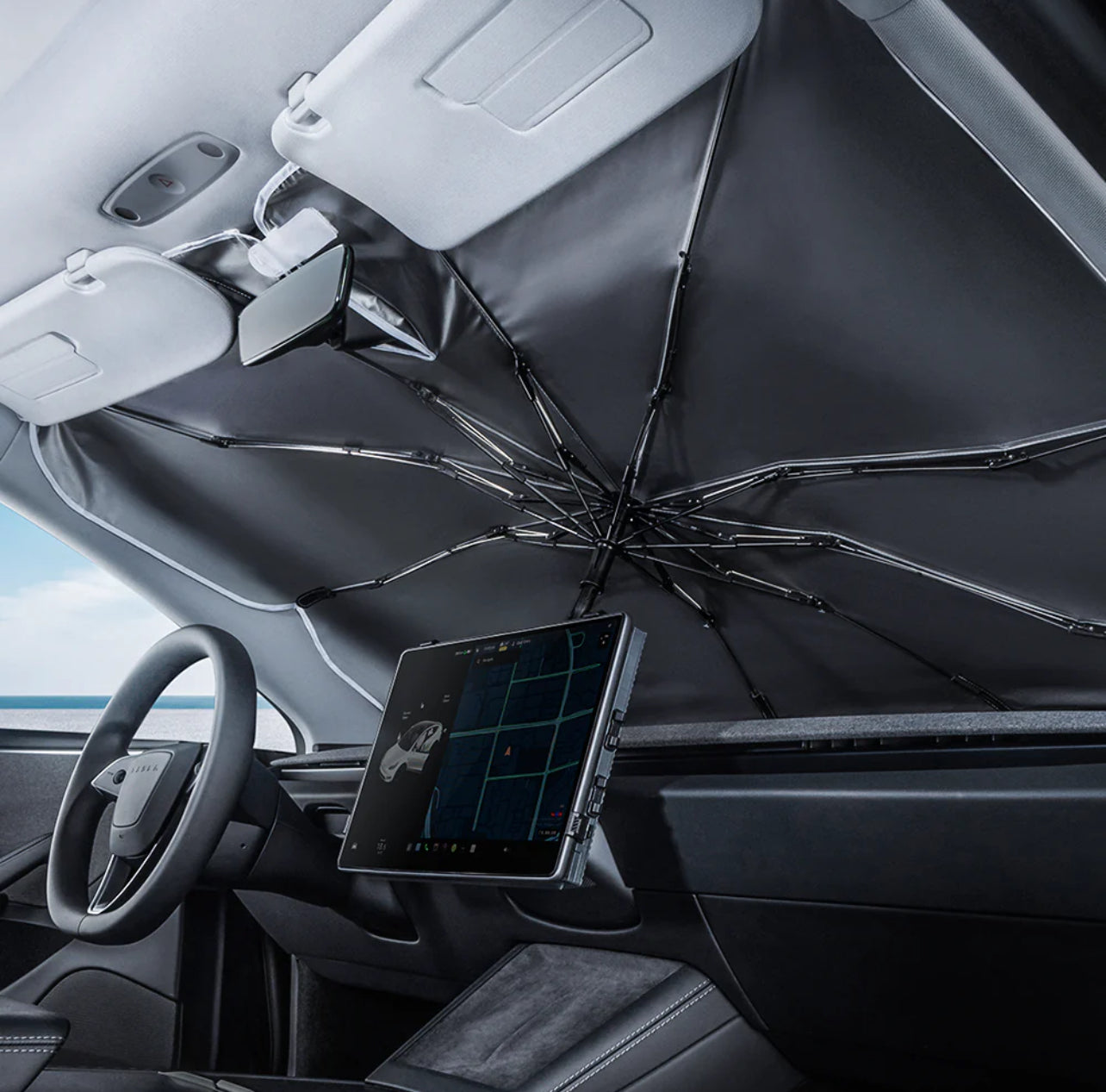 Haloblk Windshield Sun Shade Umbrella-Voyager 2