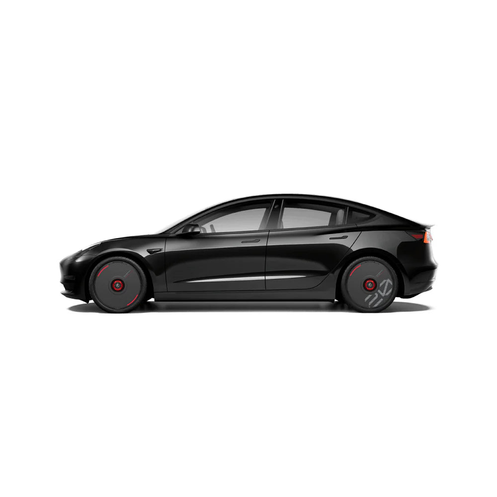 HALODISC 2 Wheel Covers for Tesla | Custom Numbers - Black