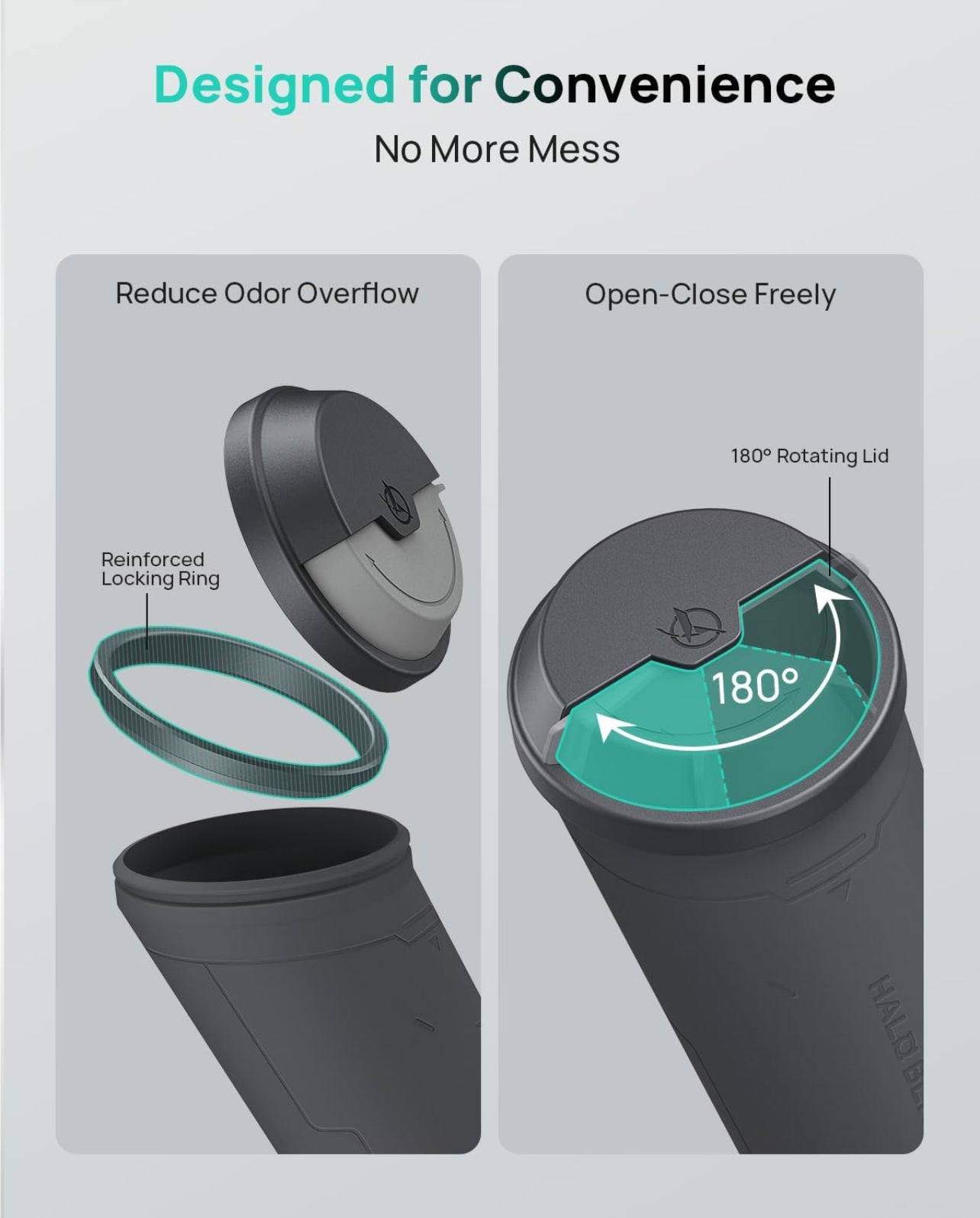 HALOBLK Trash Can