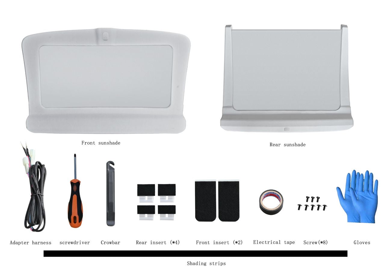 Electric and voice Front & Rear Sunshades Kit for Tesla Model 3