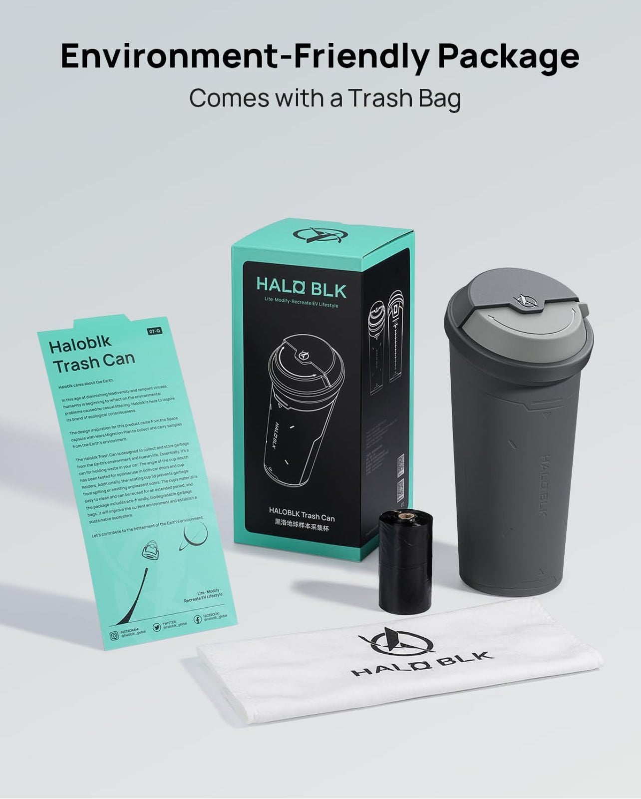 HALOBLK Trash Can