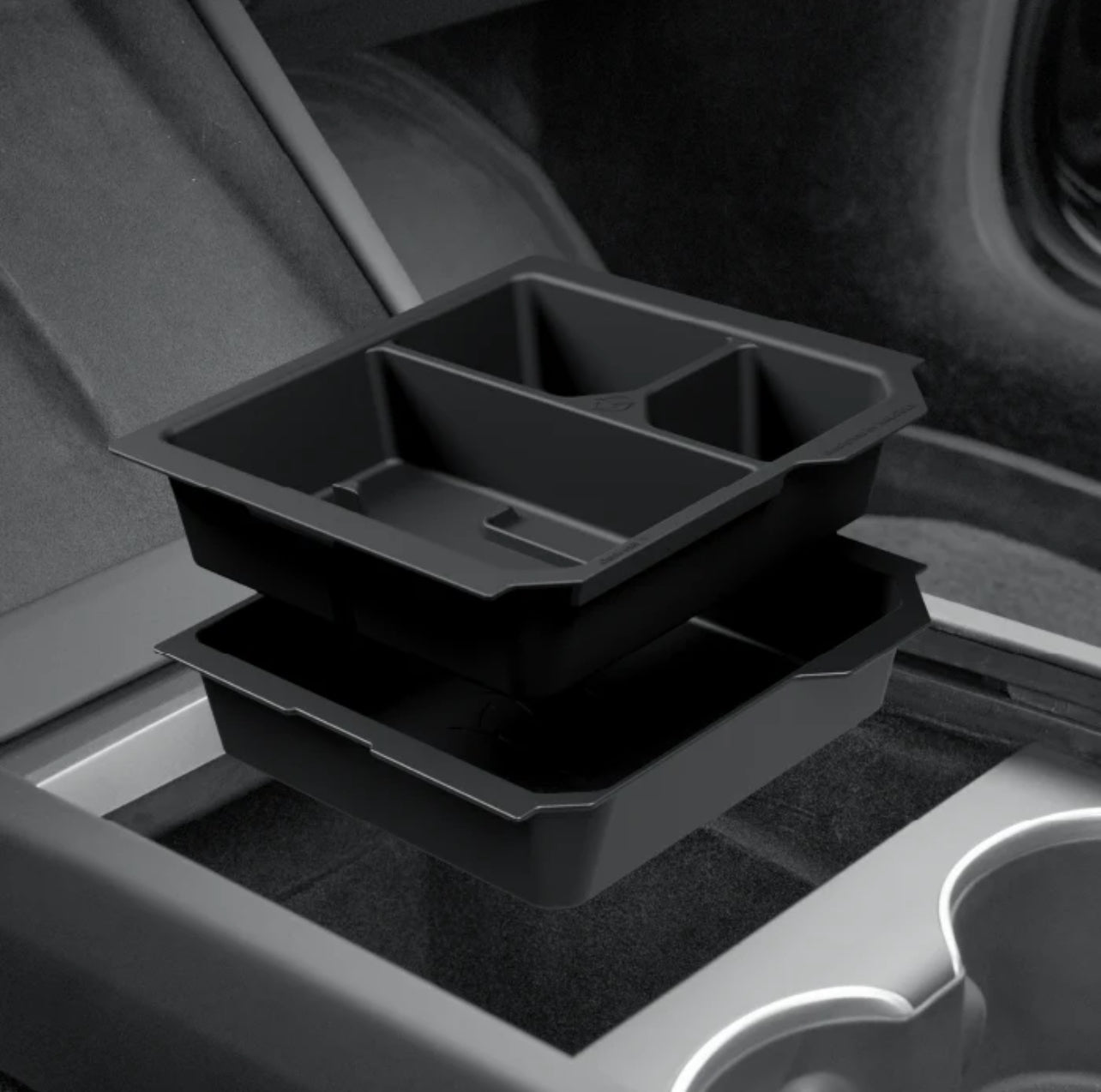 Haloblk Center Console Organizer-Armrest Storage Box for Model 3 Highland