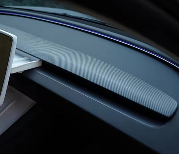 Tesla dashboard carbon fiber cover
