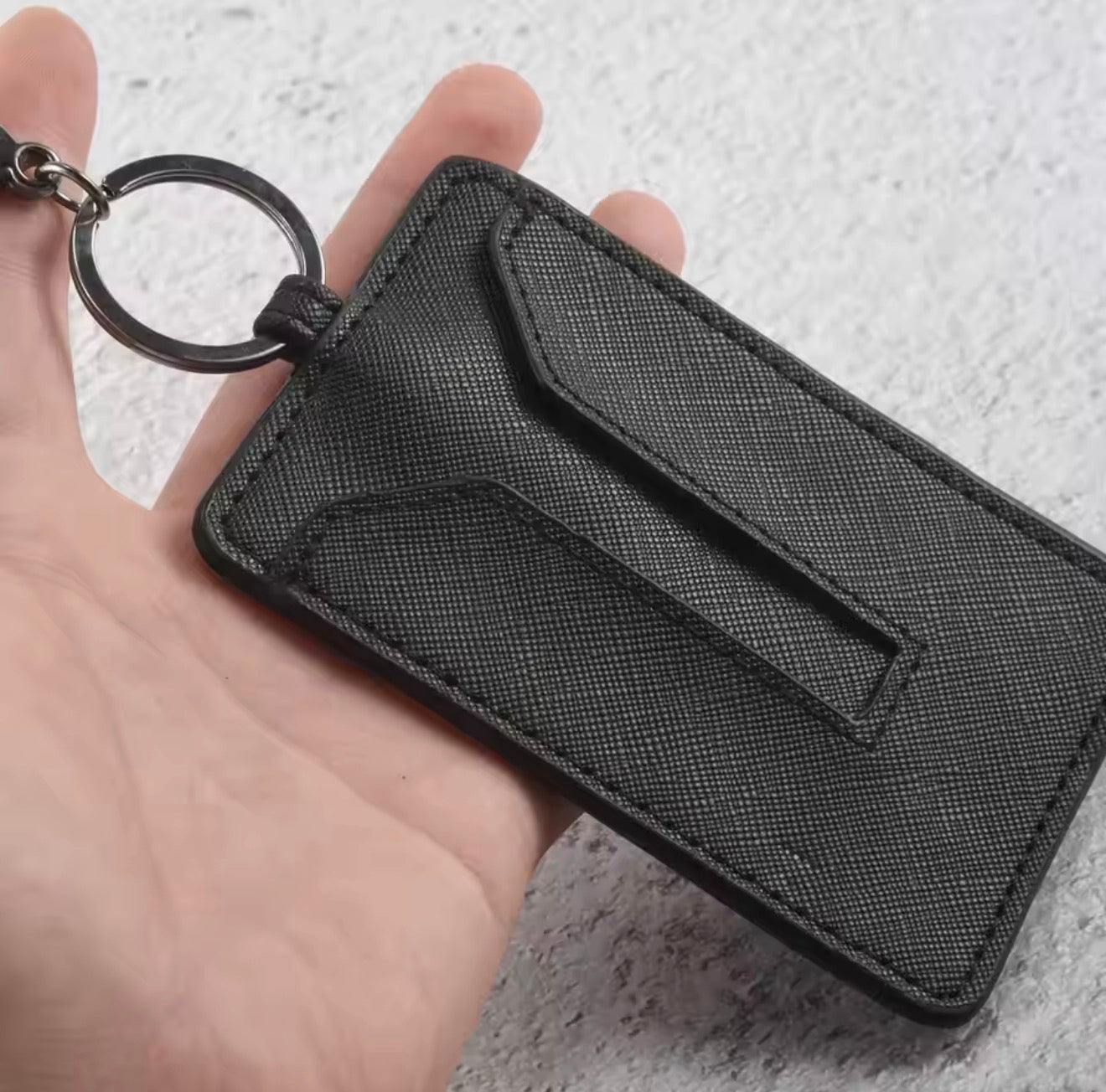 Tesla lather key card wallet