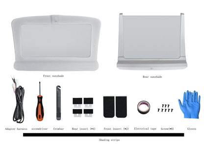Electric and voice Front & Rear Sunshades Kit for Tesla Model 3