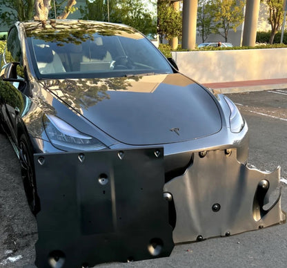 Metallic Engine Under Cover/Skid Plate Compatible With Tesla Model 3&Y 2020 + (One Set)