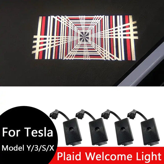 Car Door Lighting for Tesla Lamp Model/3, S , X/, Ultra Bright Welcome Door Lighting 2 pieces