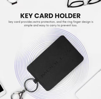 Tesla lather key card wallet