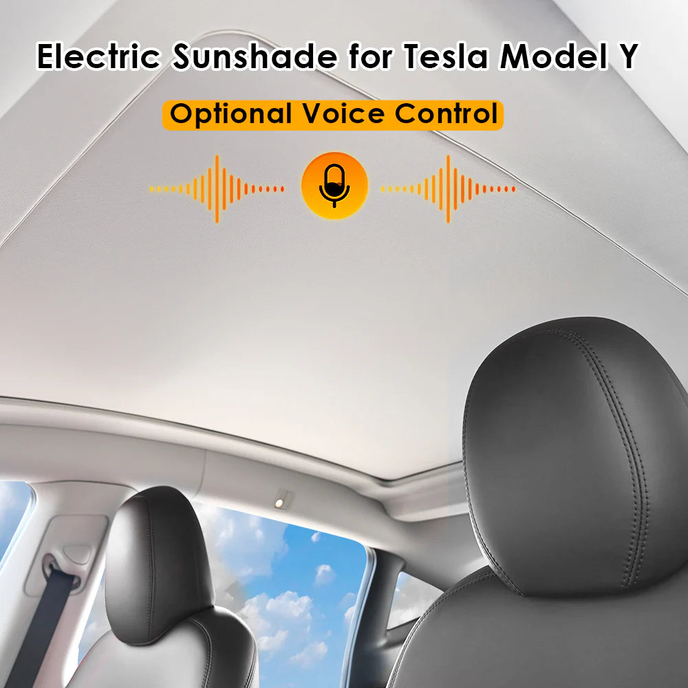 Electric Voice-Control Sunshade for Tesla Model Y  (1 year ) warranty
