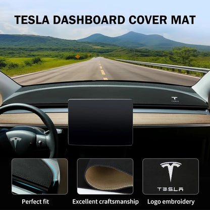 Model 3 & Y Dashboard Ultrasuede Alcantara Cover