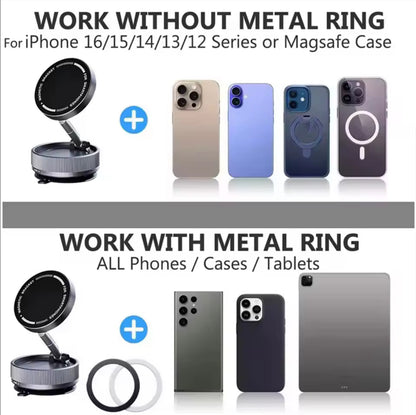 Magnetic Vacuum Car Phone Holder