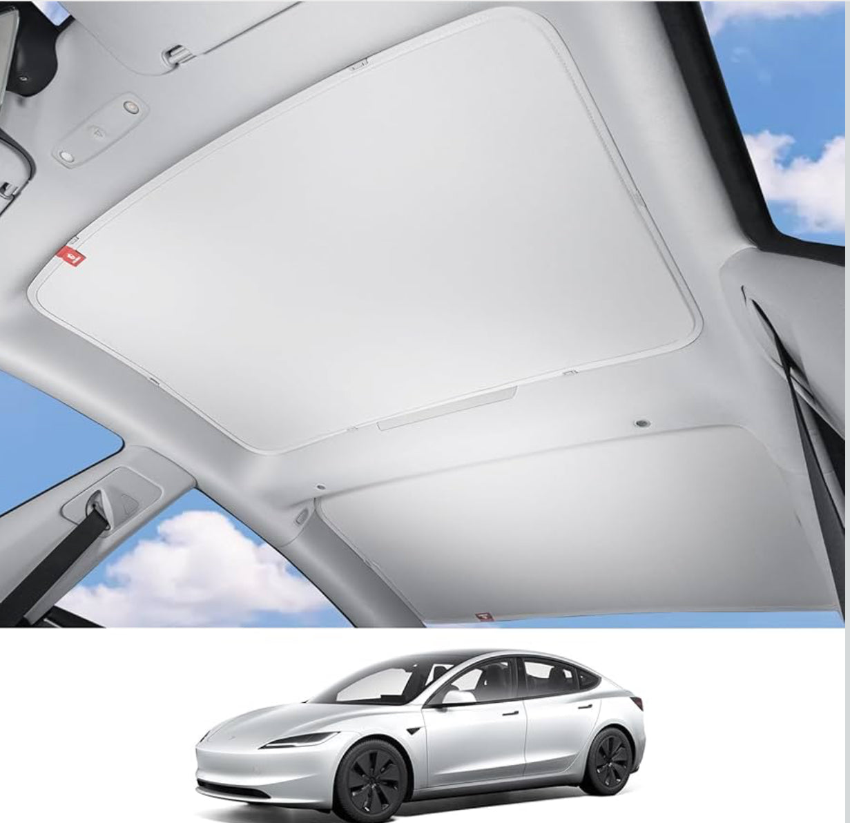 Haloblk NASA 2 Roof Glass Sunshade For Tesla Model 3 Highland