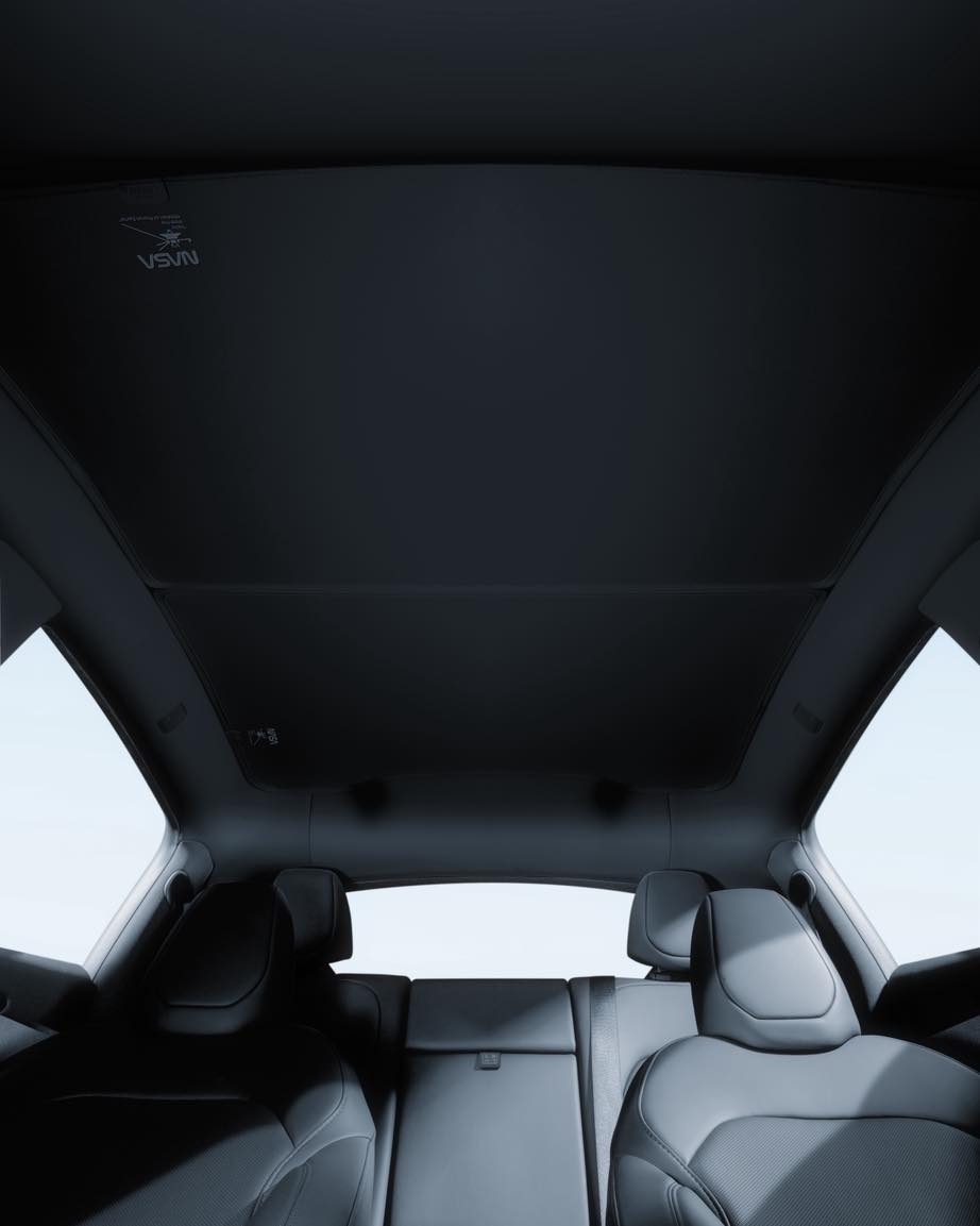 Haloblk black NASA 2 Roof Glass Sunshade For Tesla Model Y 227