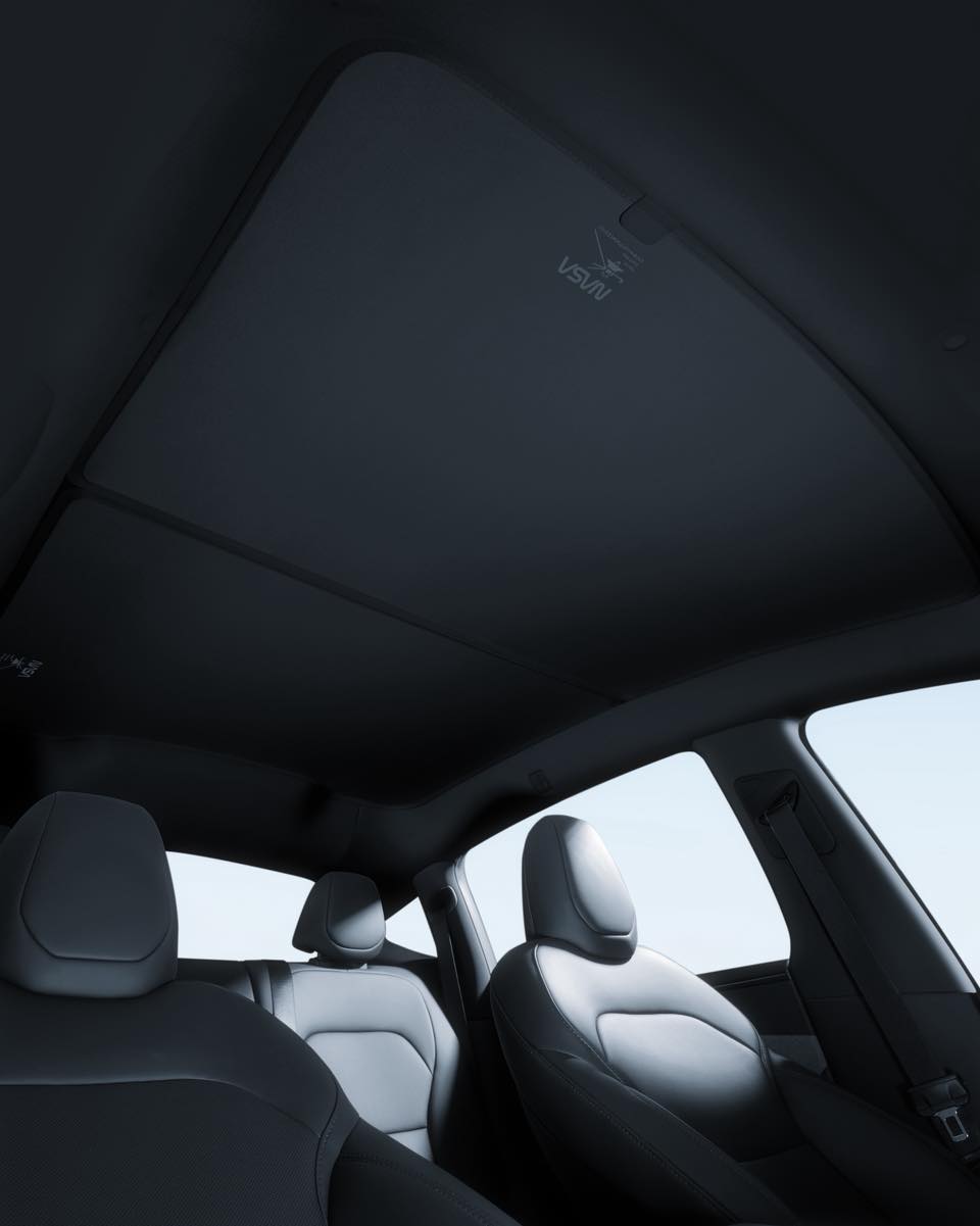 Haloblk black NASA 2 Roof Glass Sunshade For Tesla Model Y 227