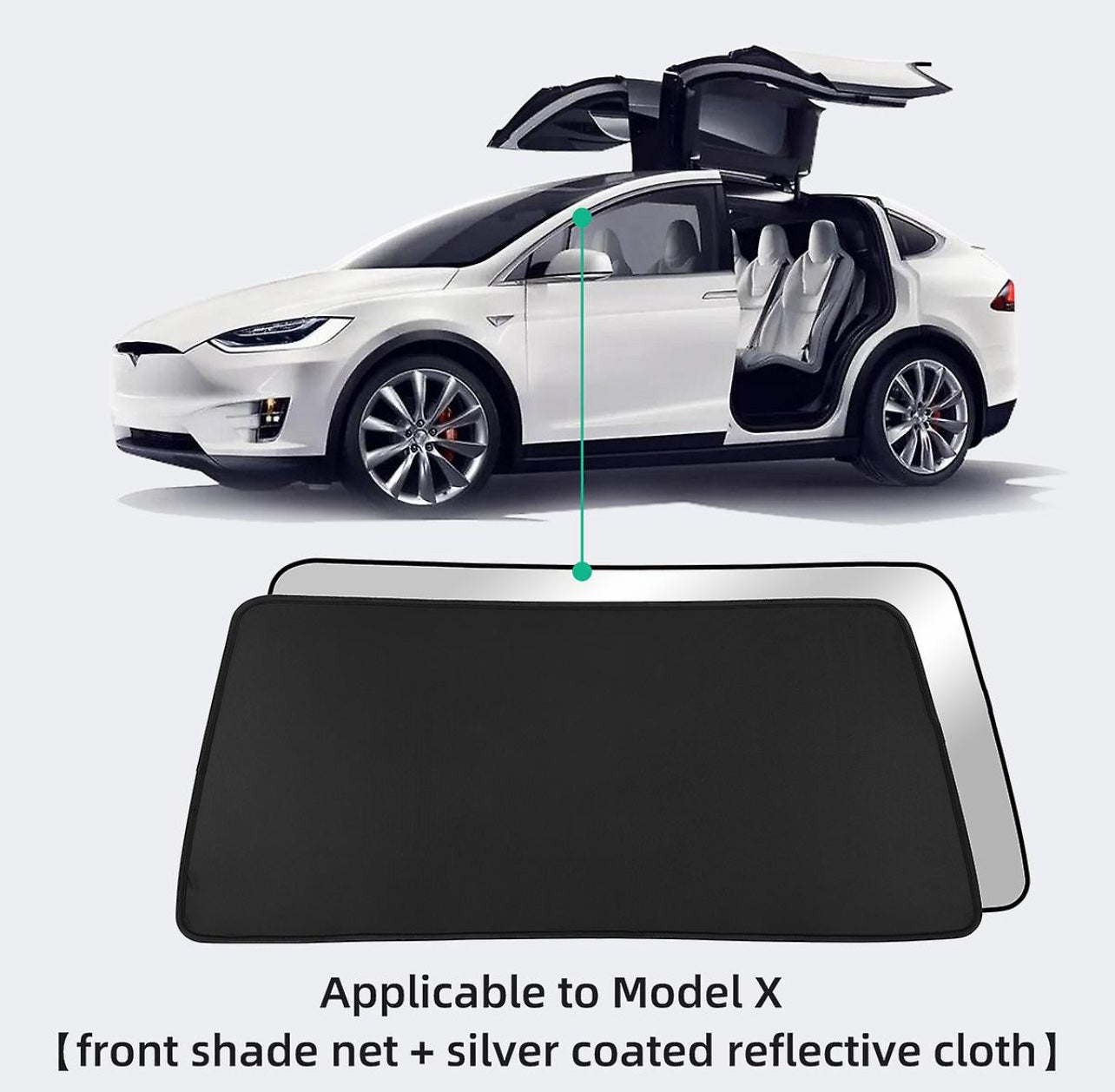 Roof Glass Sunshades for Tesla Model X Accessories 2 pieces(2015-2024)