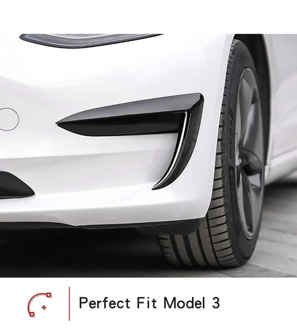 Fog Light Trim Cover Eyebrow Spoiler Accessories for Model 3