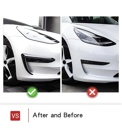 Fog Light Trim Cover Eyebrow Spoiler Accessories for Model 3