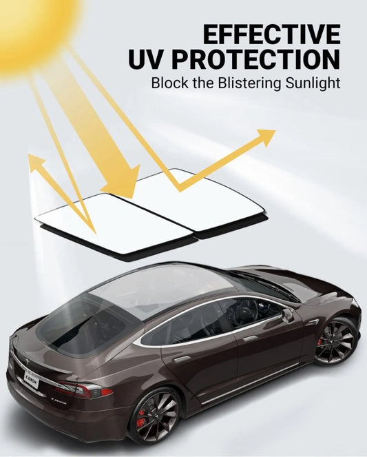 Roof Glass Sun Shades for Tesla Model S Accessories 4 pieces(2019-2024)