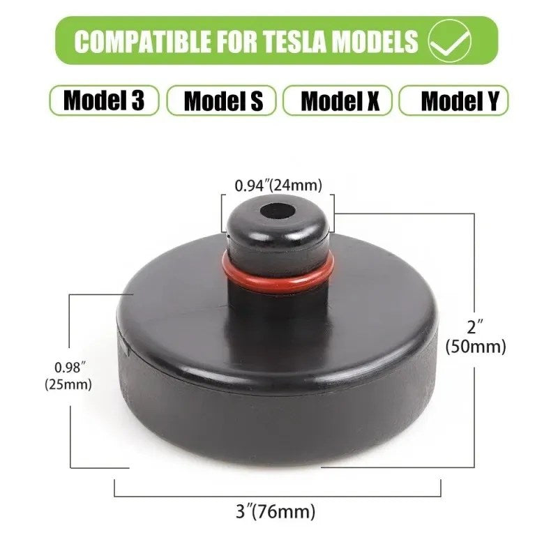 قطع مطاطية مع حقيبة خاصة لاستخدام الجيك أو للرفع جميع سيارات تسلا حتى لا تتضرر من الاسفل 