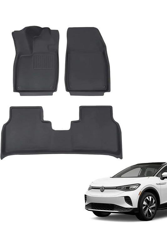 Car Floor Liner Mats For Volkswagen ID.4 ID4 ID.4X ID.4 Crozz 2021 2022. 3 PCS set