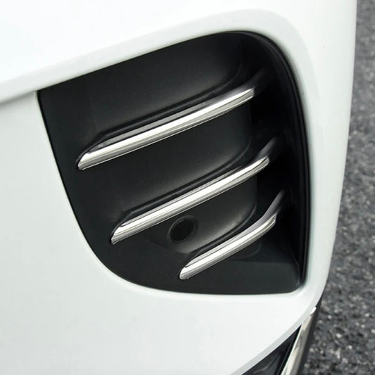 stainless steel id4 pieces chrome front headlamp cover